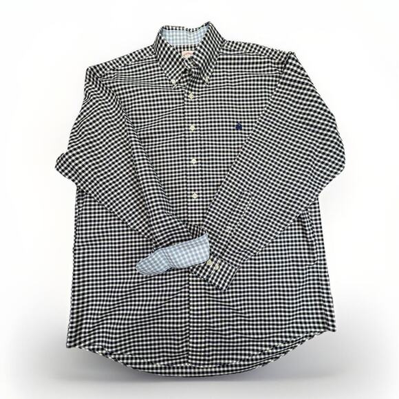 Brooks Brothers Other - Brooks Brothers Men’s Large Shirt Non-Iron Gingham Supima Cotton Contrast Cuff